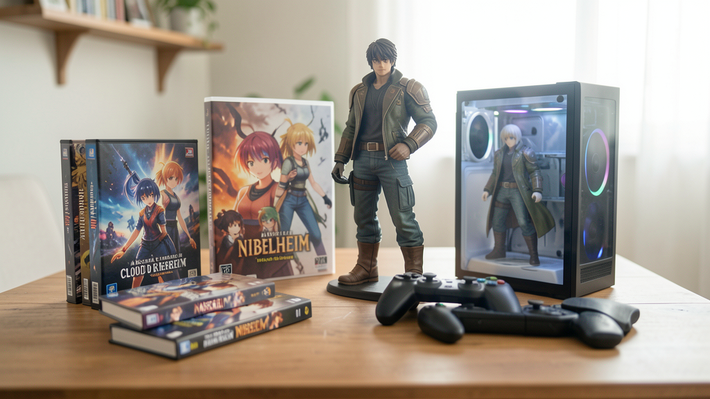 Imagem editorial ilustrando A Máscara de Nibelheim: Por que Rebirth entende Cloud melhor que Remake